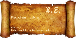 Melcher Edda névjegykártya